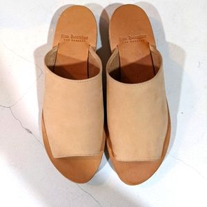 Jim Barnier Anthro Leather Mules Slides NWOB